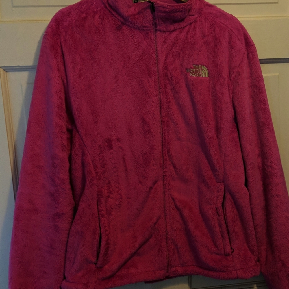 Women's North Face fuzzy jacket